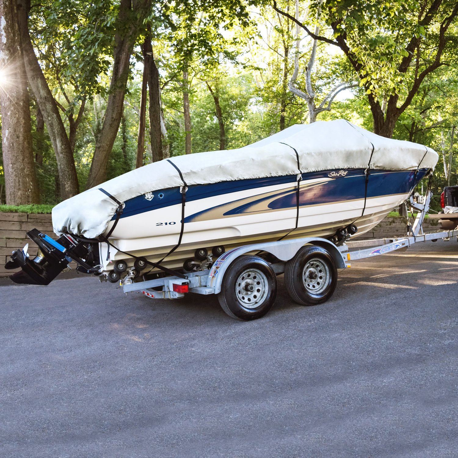 Budge 600 Denier Boat Cover fits Center Console V-Hull Boats B-631-X4 (16' to 18' Long, Gray) - Image 5