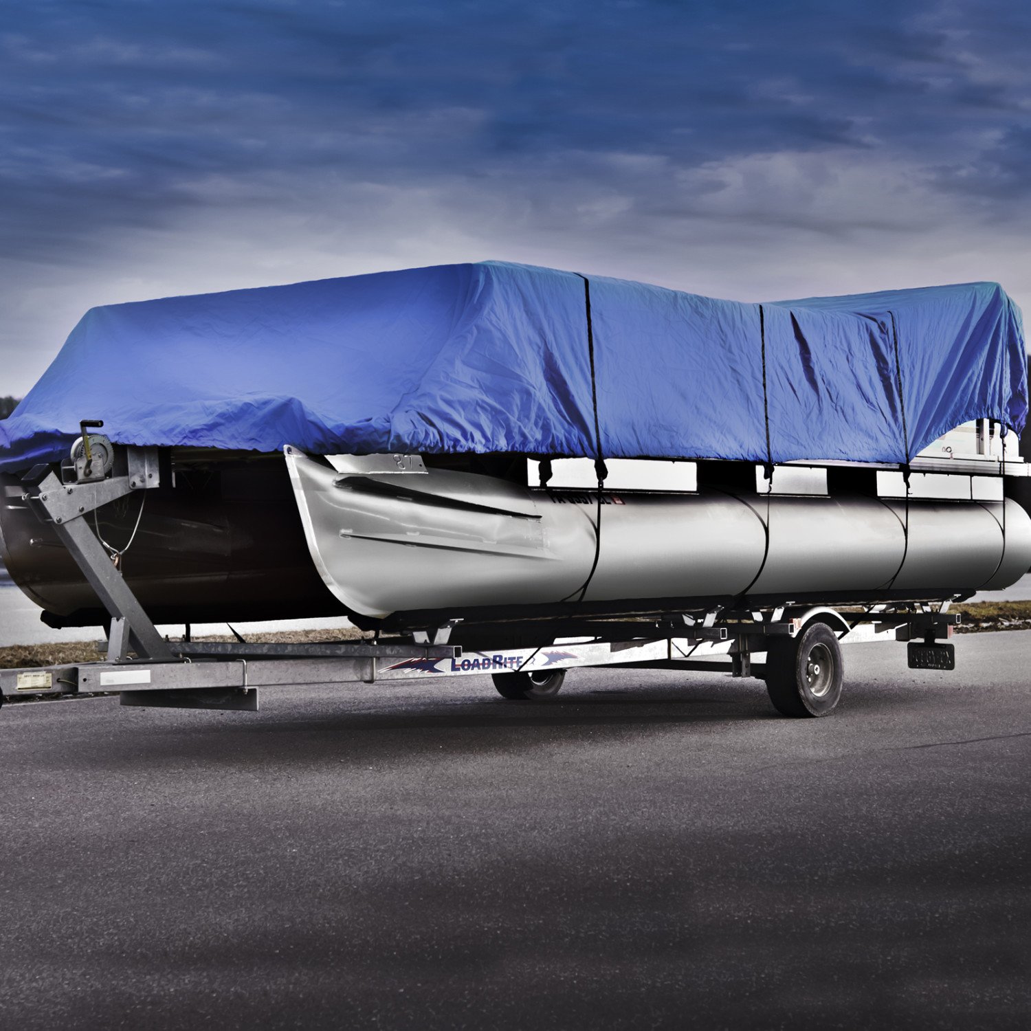 Budge 600 Denier Pontoon Cover Blue 17' - 20' Long (Beam Width Up to 110") Waterproof, UV Resistant - Image 6