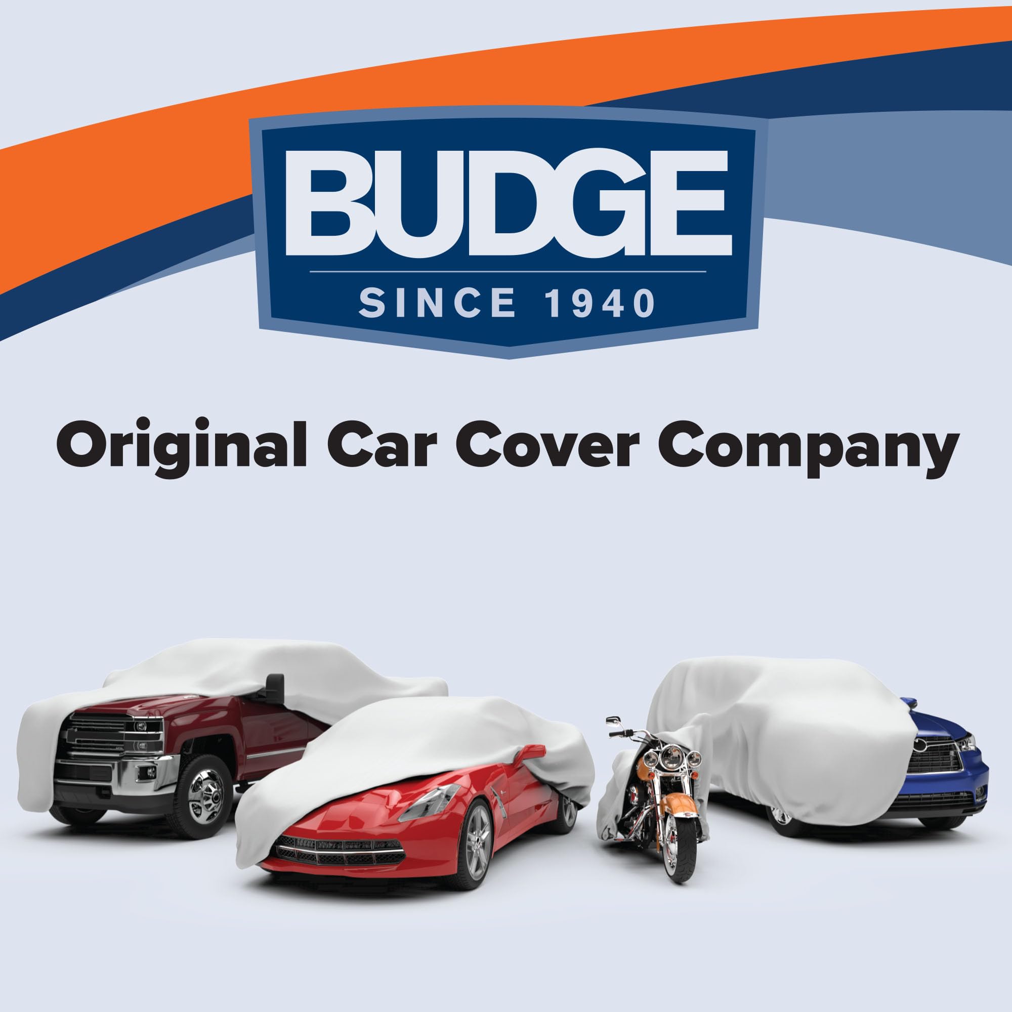 Budge Lite Motorcycle Cover, Water-Resistant UV Protection, Universal Fit, Fits Motorcycles up to 96 Inches, Navy/White, Medium - Image 8