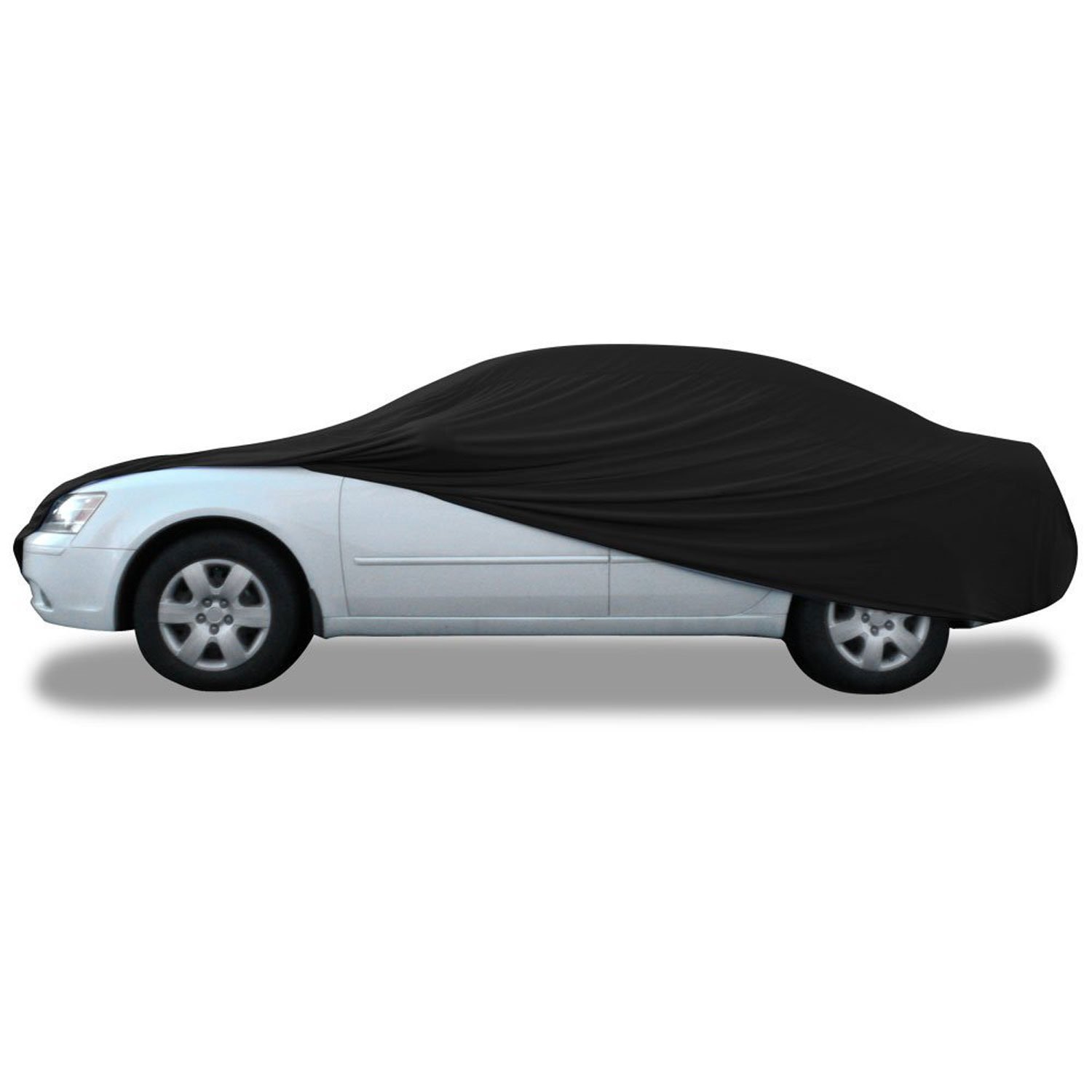 Budge Indoor Stretch Car Cover, Premium Dustproof Protection with Soft Fleece Lining, Breathable Indoor Car Cover Fits Vehicles up to 200 Inches, Black - Image 7