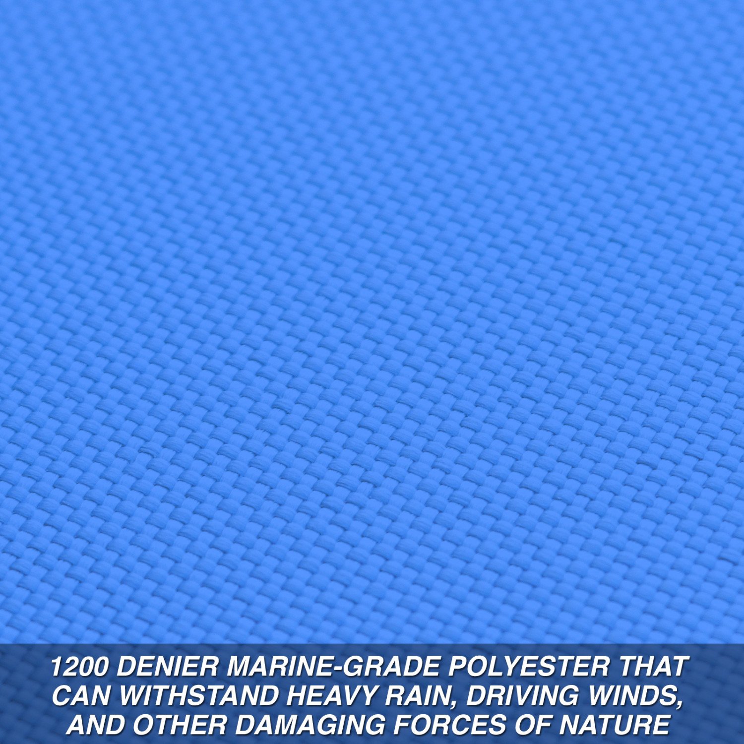 Budge P-1200-1 1200 Denier Pontoon Cover Blue Size PT2: Long Waterproof, Heavy Duty, UV Resistant, 17' to 20' Long (Beam Width Up to 110") - Image 4